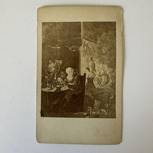 Antique CDV Card D. Taniers Depart Pour Le Sabat 1900s 4”x2.5”